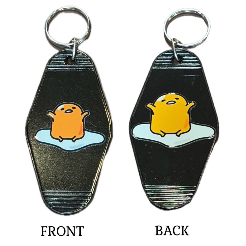 CustomMade Retro MotelStyle Keychain Gudetama Design